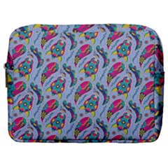 Blue Paisley Print Make Up Pouch (large)