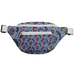 Blue Paisley Print Fanny Pack by designsbymallika