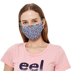 Blue Paisley Print Crease Cloth Face Mask (adult) by designsbymallika