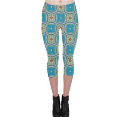 Traditional Indian Pattern Capri Leggings  by designsbymallika