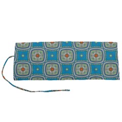 Traditional Indian Pattern Roll Up Canvas Pencil Holder (s)