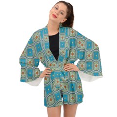 Traditional Indian Pattern Long Sleeve Kimono