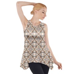 Ornamental Pattern 3 Side Drop Tank Tunic