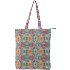 Mandala Baatik Print Double Zip Up Tote Bag by designsbymallika