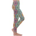 Mandala Baatik Print Kids  Lightweight Velour Leggings View3