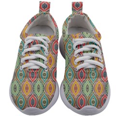 Mandala Baatik Print Kids Athletic Shoes by designsbymallika