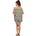 Mandala Baatik Print Off Shoulder Short Sleeve Top View2