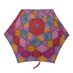 Vintage Love Mandala Mini Folding Umbrellas by designsbymallika