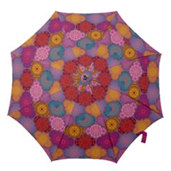 Vintage Love Mandala Hook Handle Umbrellas (medium) by designsbymallika