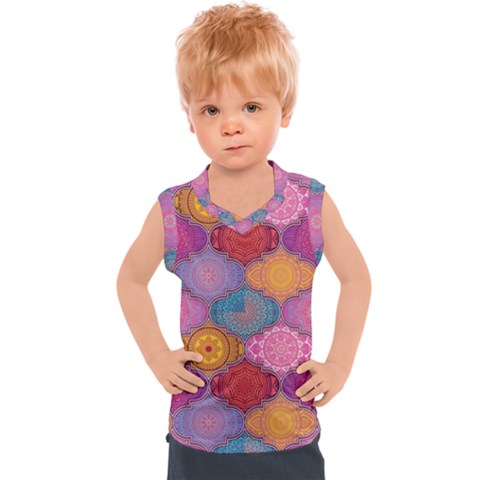 Vintage Love Mandala Kids  Sport Tank Top by designsbymallika