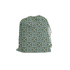 Ornamental Pattern Drawstring Pouch (medium) by designsbymallika