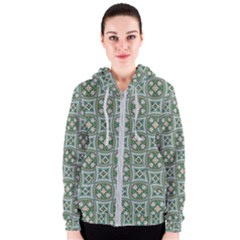 Ornamental Pattern Women s Zipper Hoodie by designsbymallika