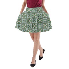 Ornamental Pattern A-line Pocket Skirt by designsbymallika