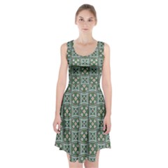 Ornamental Pattern Racerback Midi Dress