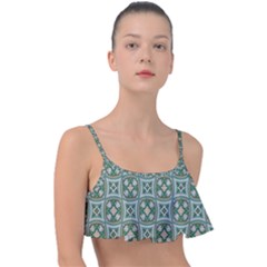 Ornamental Pattern Frill Bikini Top by designsbymallika