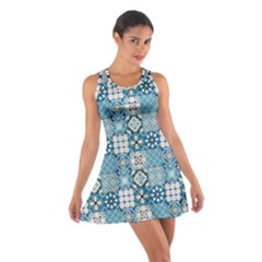 Ceramic Tile Pattern Cotton Racerback Dress by designsbymallika