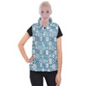 Ceramic Tile Pattern Women s Button Up Vest View1