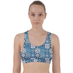 Ceramic Tile Pattern Back Weave Sports Bra by designsbymallika