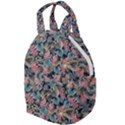 Pink Blue Metallic Pattern Travel Backpacks View1