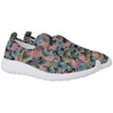 Pink Blue Metallic Pattern Men s Slip On Sneakers View3