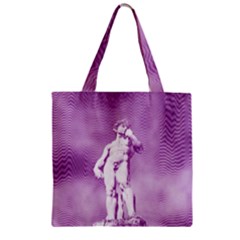 Modul Statue Greek Athlete Vaporwave Zipper Grocery Tote Bag