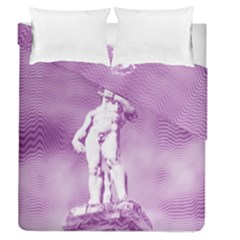 Modul Statue Greek Athlete Vaporwave Duvet Cover Double Side (queen Size) by GrenarLab