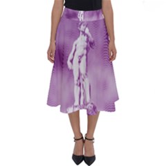 Modul Statue Greek Athlete Vaporwave Perfect Length Midi Skirt by GrenarLab