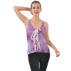 Modul Statue Greek Athlete Vaporwave Chiffon Cami by GrenarLab