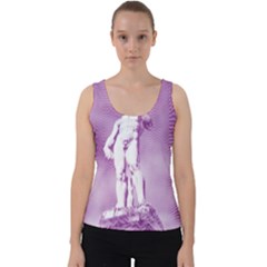 Modul Statue Greek Athlete Vaporwave Velvet Tank Top by GrenarLab