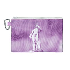 Modul Statue Greek Athlete Vaporwave Canvas Cosmetic Bag (large)