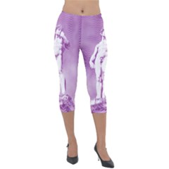 Modul Statue Greek Athlete Vaporwave Lightweight Velour Capri Leggings  by GrenarLab