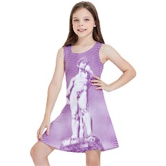 Modul Statue Greek Athlete Vaporwave Kids  Lightweight Sleeveless Dress