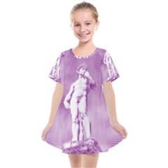 Modul Statue Greek Athlete Vaporwave Kids  Smock Dress