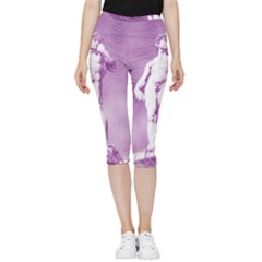 Modul Statue Greek Athlete Vaporwave Inside Out Lightweight Velour Capri Leggings 