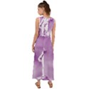 Modul Statue Greek Athlete Vaporwave V-Neck Chiffon Maxi Dress View2