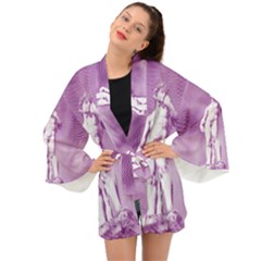 Modul Statue Greek Athlete Vaporwave Long Sleeve Kimono by GrenarLab