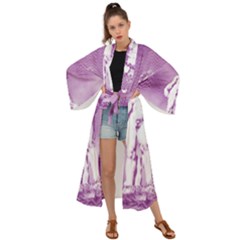 Modul Statue Greek Athlete Vaporwave Maxi Kimono by GrenarLab