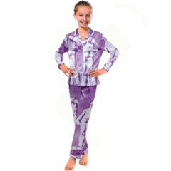 Modul Statue Greek Athlete Vaporwave Kid s Satin Long Sleeve Pajamas Set by GrenarLab