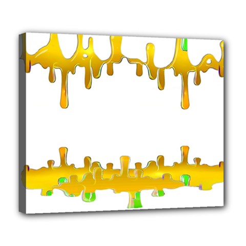 Dripping Paint In Wonderful Colors Deluxe Canvas 24  X 20  (stretched) by pepitasart