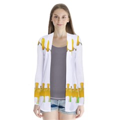 Dripping Paint In Wonderful Colors Drape Collar Cardigan by pepitasart