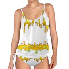 Dripping Paint In Wonderful Colors Tankini Set by pepitasart