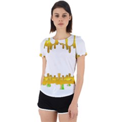 Dripping Paint In Wonderful Colors Back Cut Out Sport Tee by pepitasart