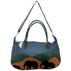 Elephant Family Illustration Removal Strap Handbag by dflcprintsclothing