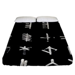 Ogham Rune Set Complete Inverted Fitted Sheet (king Size) by WetdryvacsLair