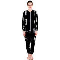 Ogham Rune Set Complete Inverted Onepiece Jumpsuit (ladies)  by WetdryvacsLair