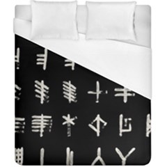 Ogham Rune Set Complete Inverted Duvet Cover (california King Size)