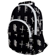 Ogham Rune Set Complete Inverted Rounded Multi Pocket Backpack by WetdryvacsLair