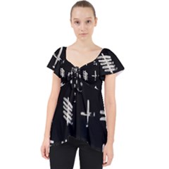 Ogham Rune Set Complete Inverted Lace Front Dolly Top