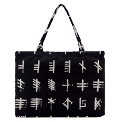 Ogham Rune Set Complete Inverted Zipper Medium Tote Bag by WetdryvacsLair