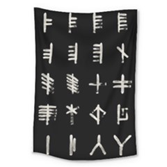 Ogham Rune Set Complete Inverted Large Tapestry by WetdryvacsLair